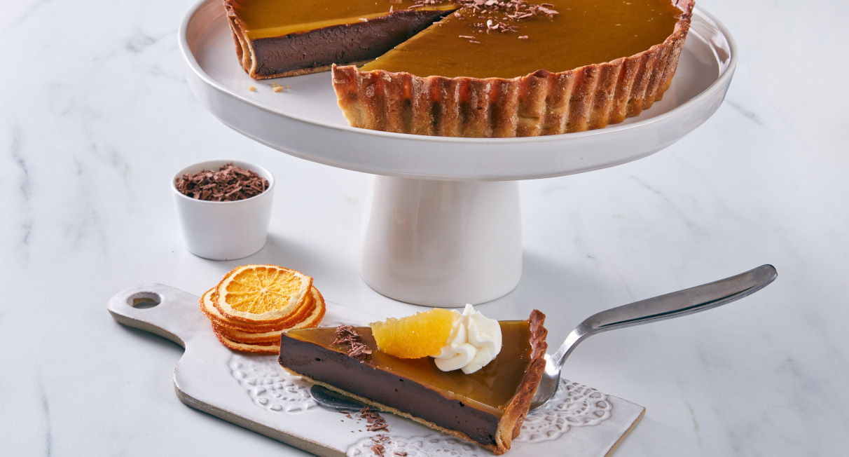 Chocolate and Blood Orange Tart